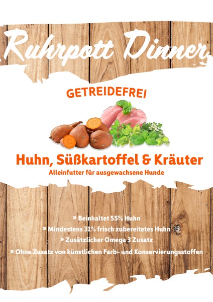 Ruhrpott Dinner Huhn, Süßkartoffel & Kräuter