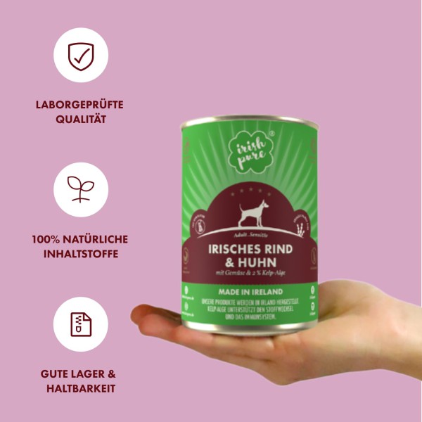 Irisches Rind & Huhn mit Gemüse & Kelp-Alge , Adult