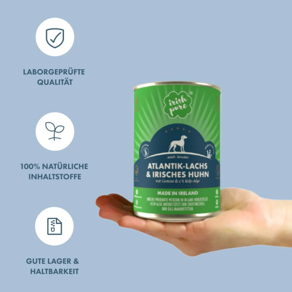 Atlantik-Lachs & Irisches Huhn mit Gemüse & Kelp-Alge , Adult