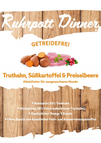 Ruhrpott Dinner Truthahn, Süßkartoffel & Preiselbeere