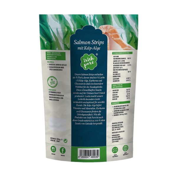 Irish Salmon-Snack, Salmon Strips mit Kelp-Alge