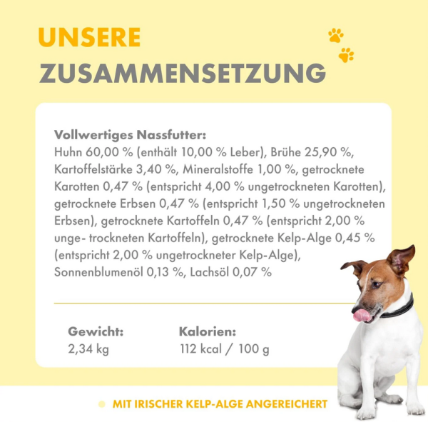 Irisches Huhn mit Gemüse & Kelp-Alge , Adult